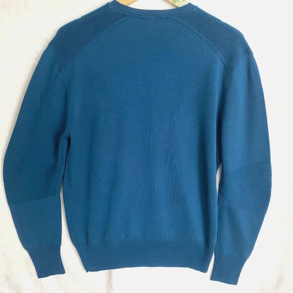 mens size XL Belstaff moto lightweight sweater‎ teal blue pristine Made in Italy - Picture 8 of 10